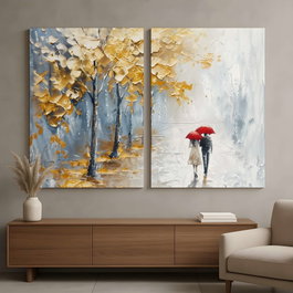 Wallity DEV6 Conjunto de Pinturas Decorativas en Lienzo (2 Piezas)